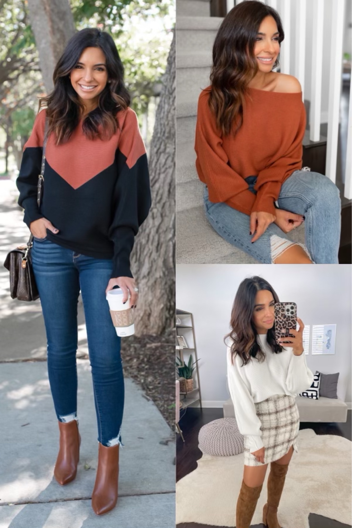 GABERLY Boat Neck Batwing Sleeves 