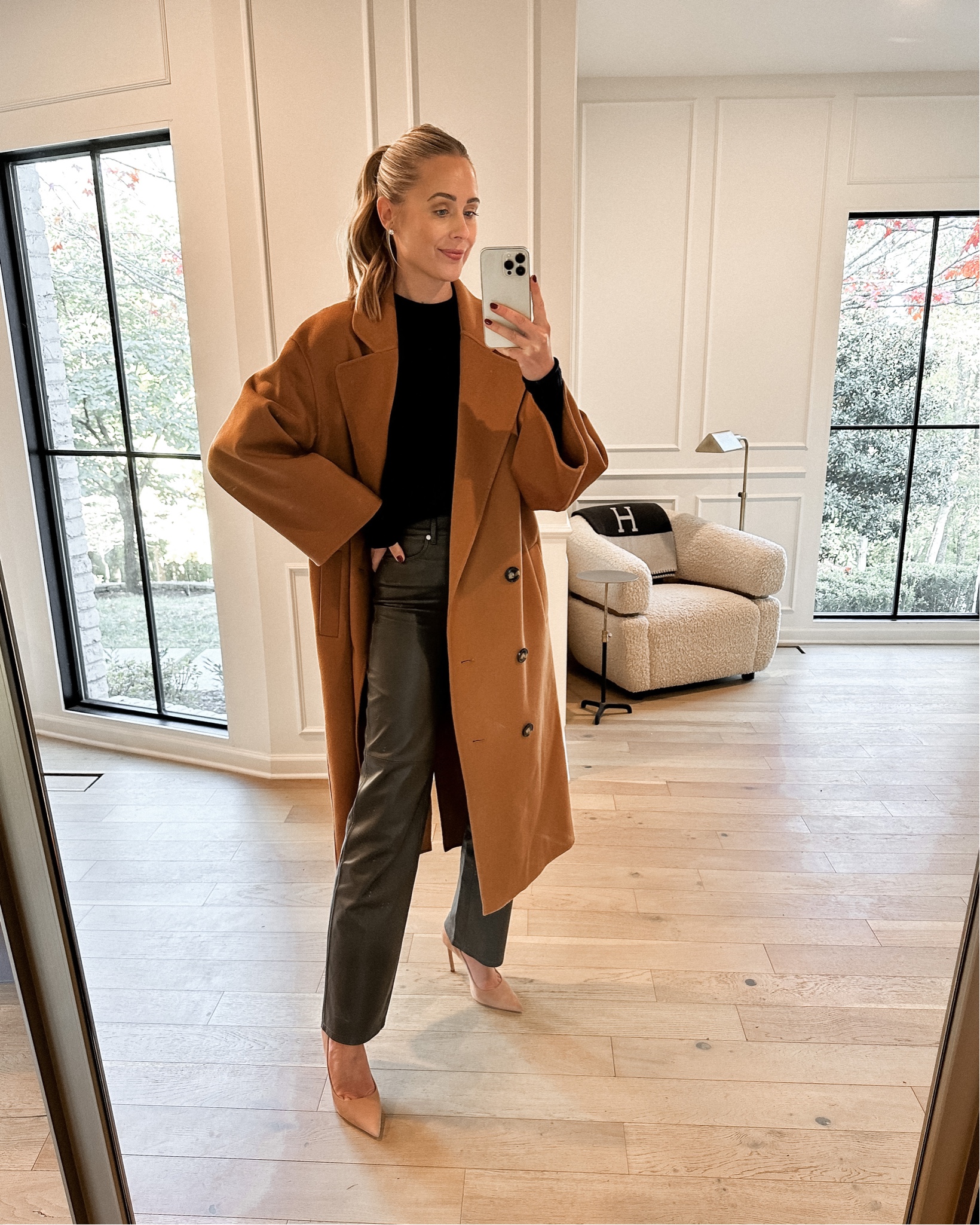 時間指定不可】 AURALEE ウールカシミア ラミネート リバーシブル